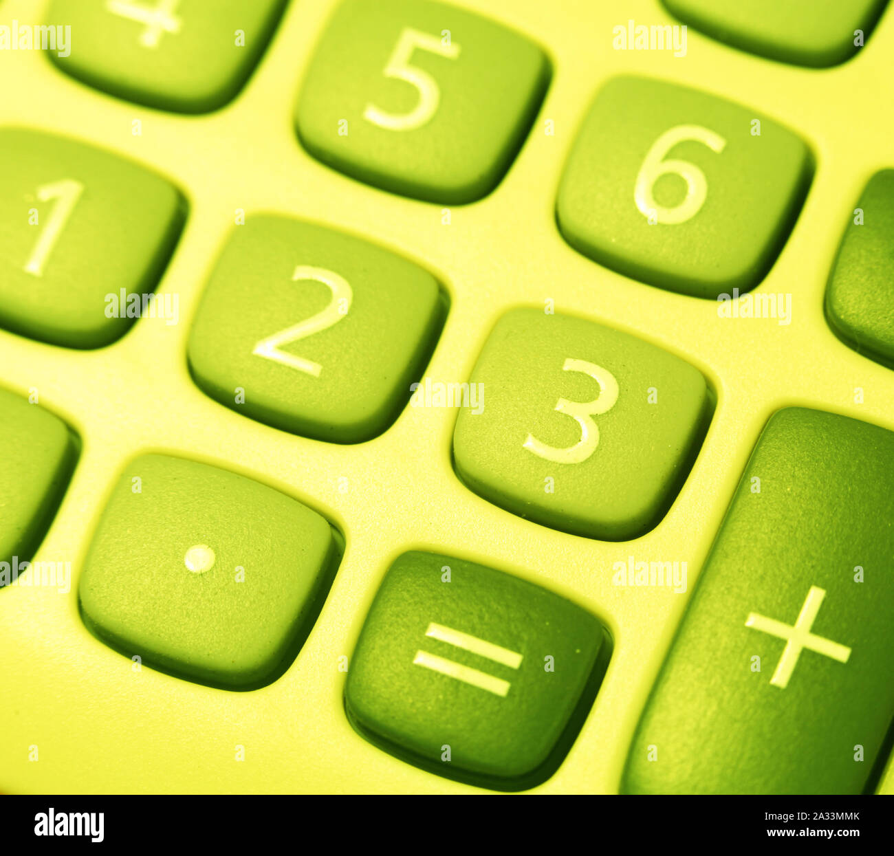 Close up of Calculator key pad buttons Stock Photo