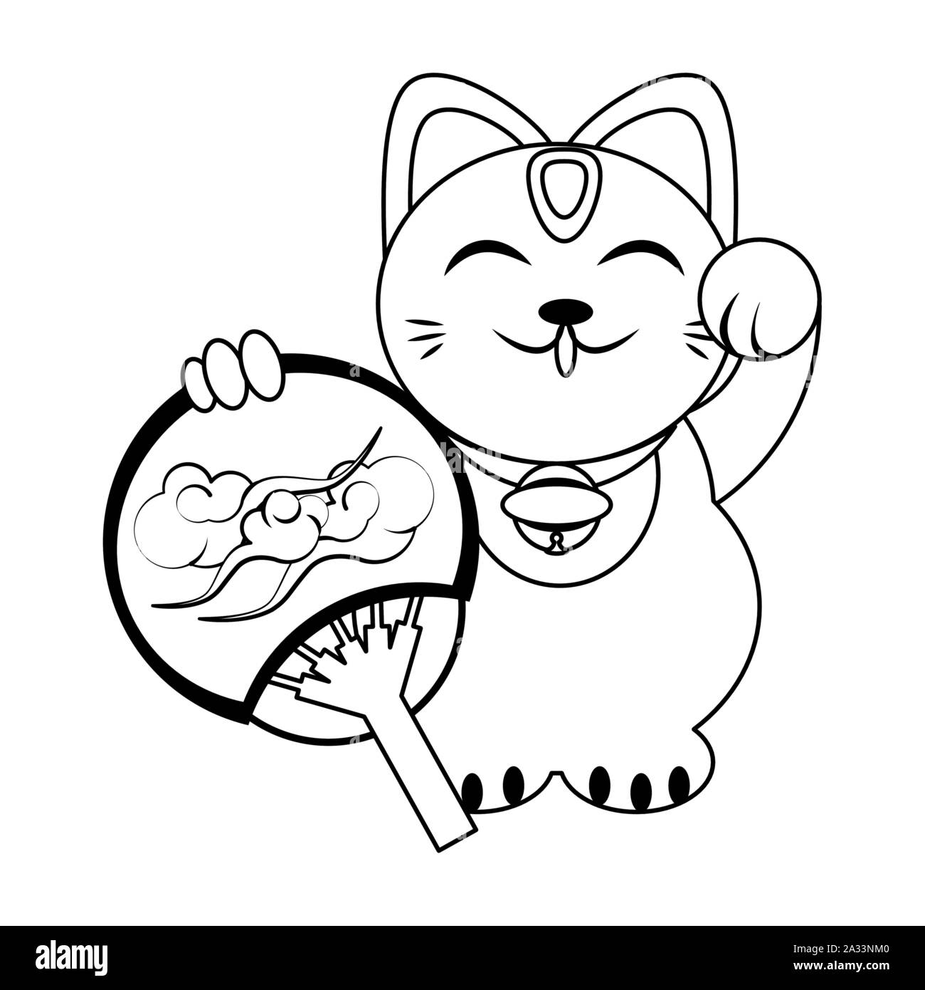 Chinese Cat icon Stock Vector Image & Art Alamy