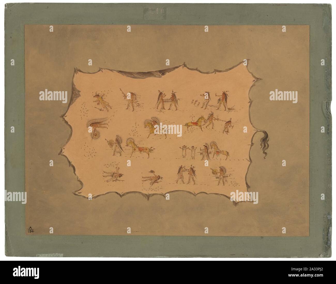 Facsimile of the Robe of Mah-to-toh-pa - Mandan C16952 Stock Photo - Alamy