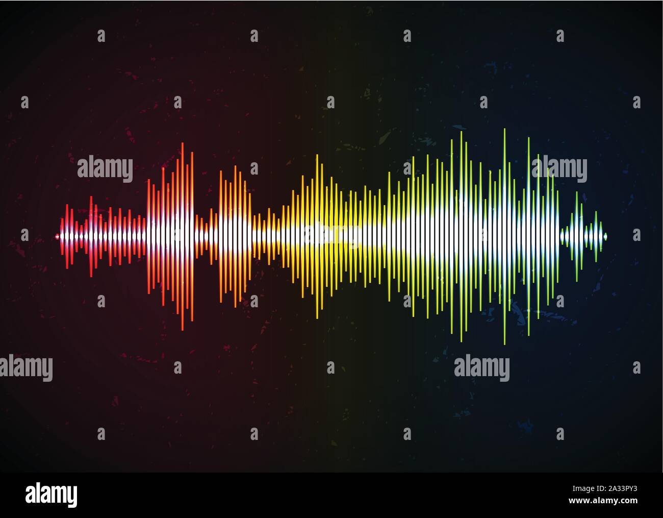Shiny waveform on a grungy surface Stock Vector