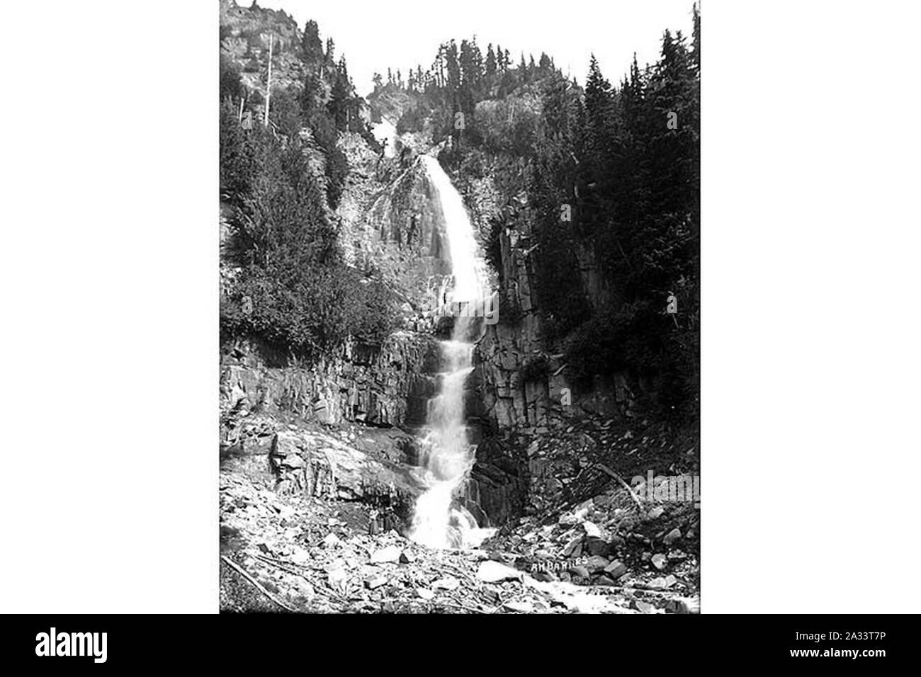 Fairy Falls in Stevens Canyon Mount Rainier National Park Washington ca ...