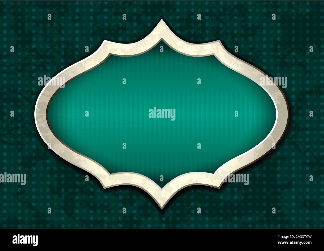 Modern steel label on a dotted surface Stock Vector