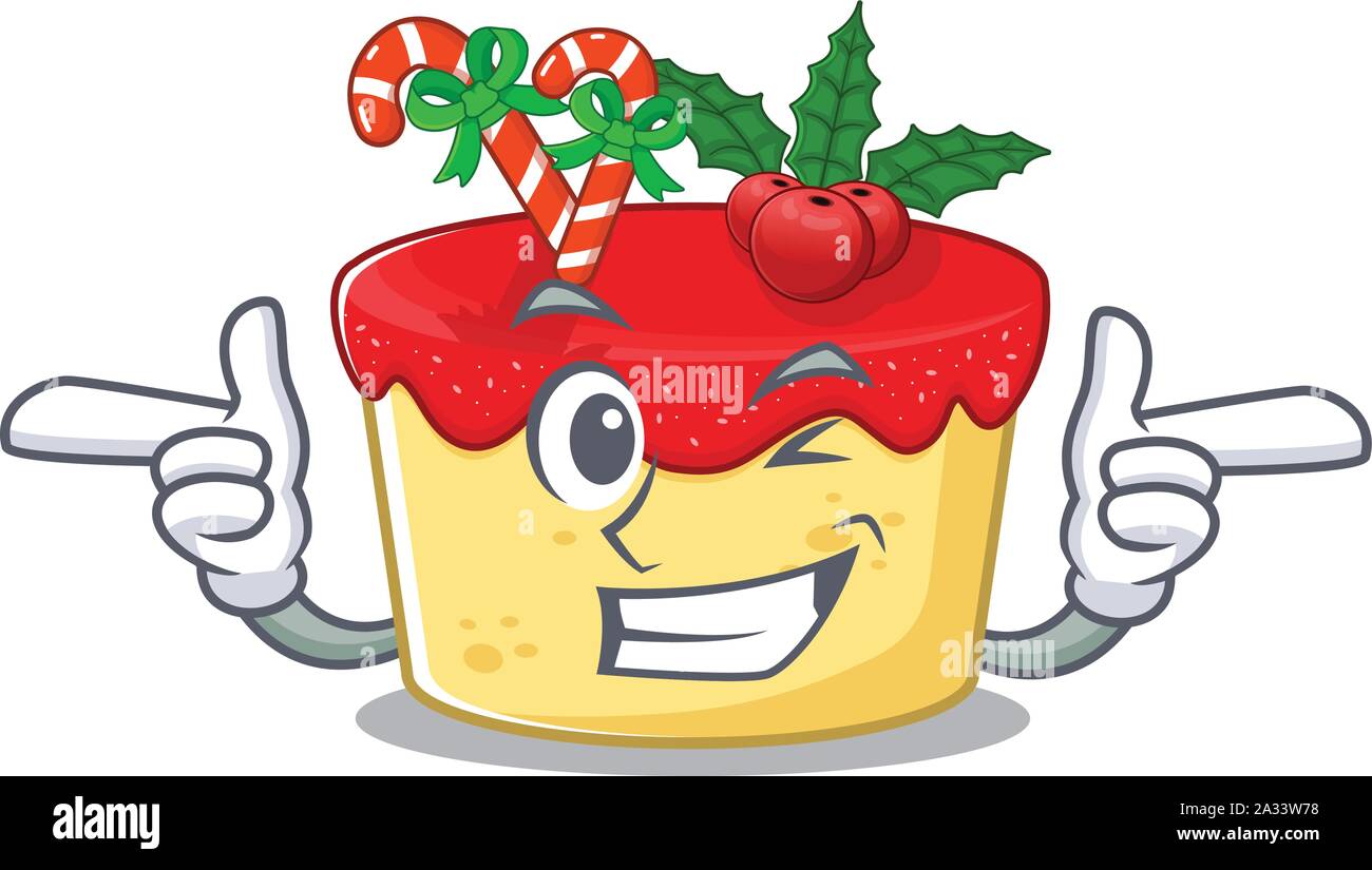 Wink christmas cookies in a mascot jar Stock Vector