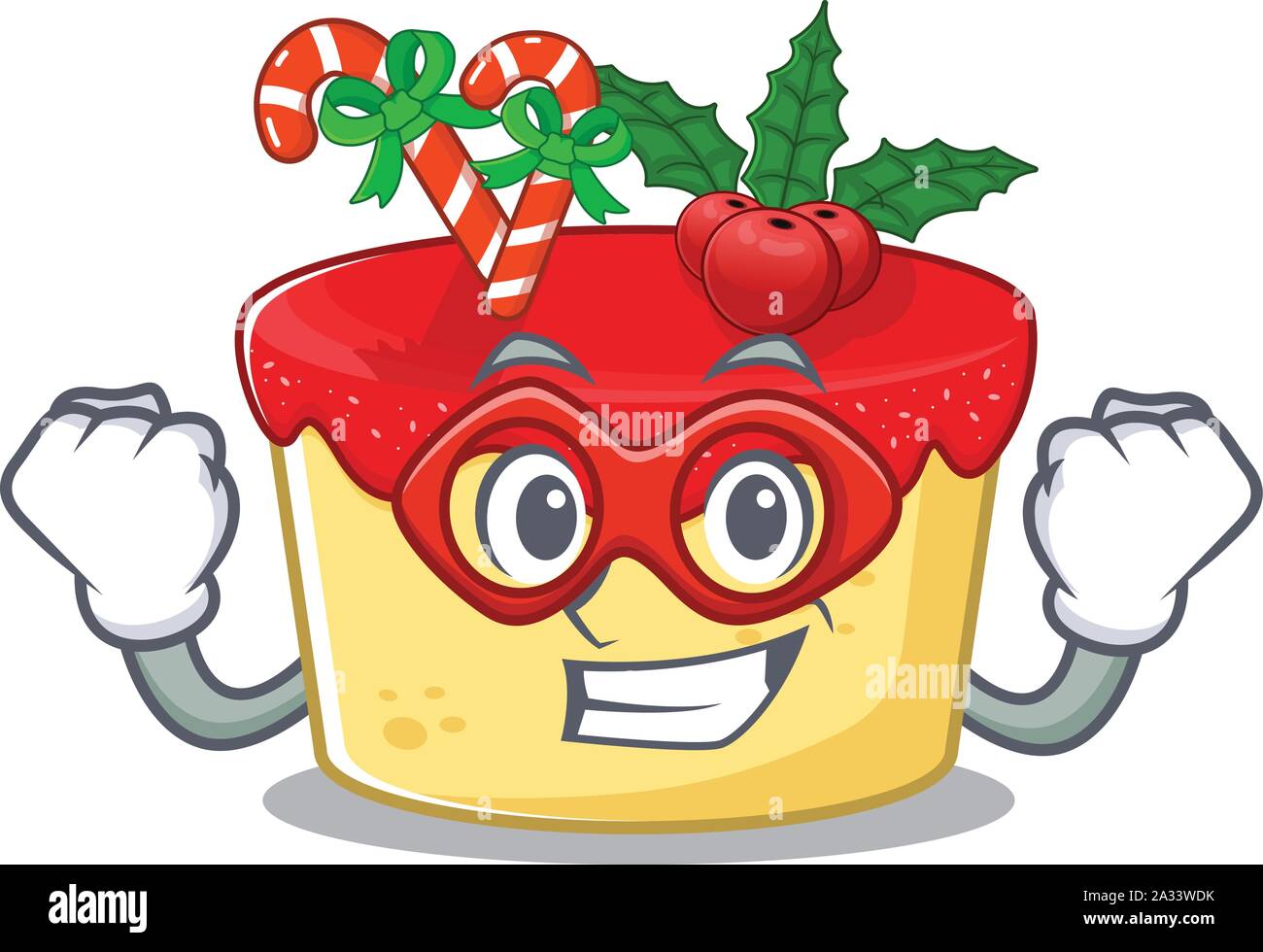 Super hero christmas cookies in a mascot jar Stock Vector