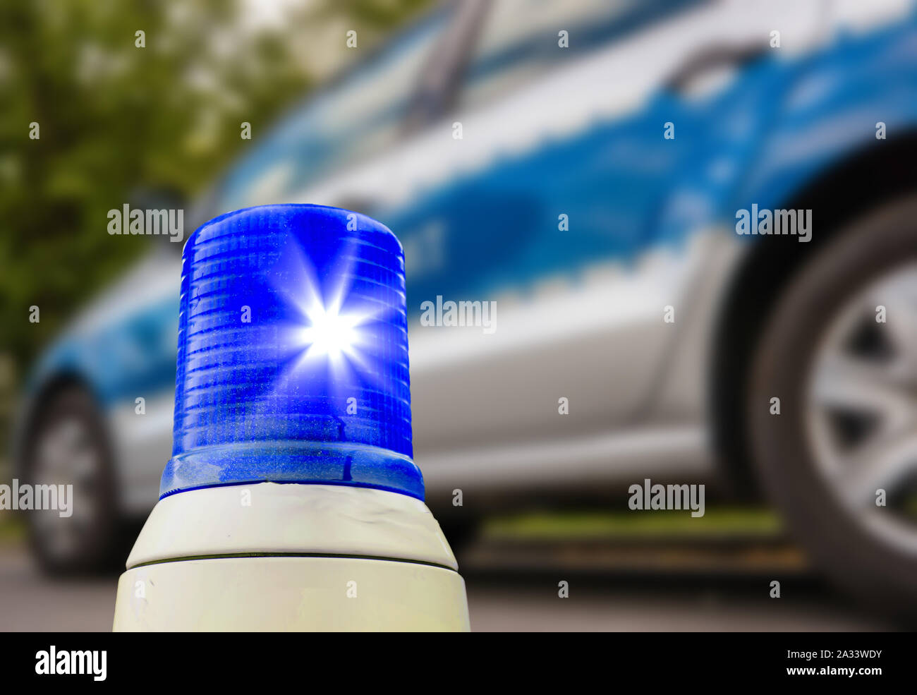 Blue light police Stock Photo Alamy