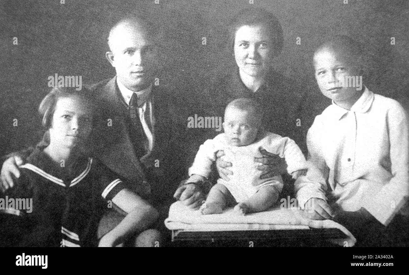 Family of Nikita Khrushchev. Stock Photo