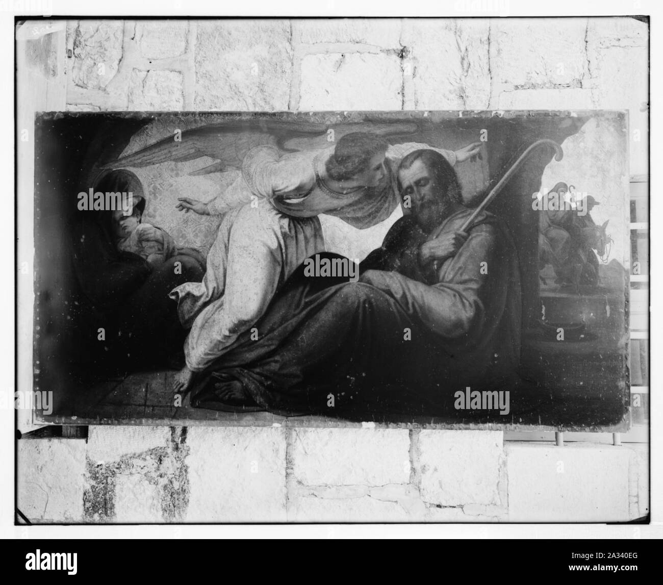 Famous religious paintings. Joseph's Dream and Flight into Egypt, in