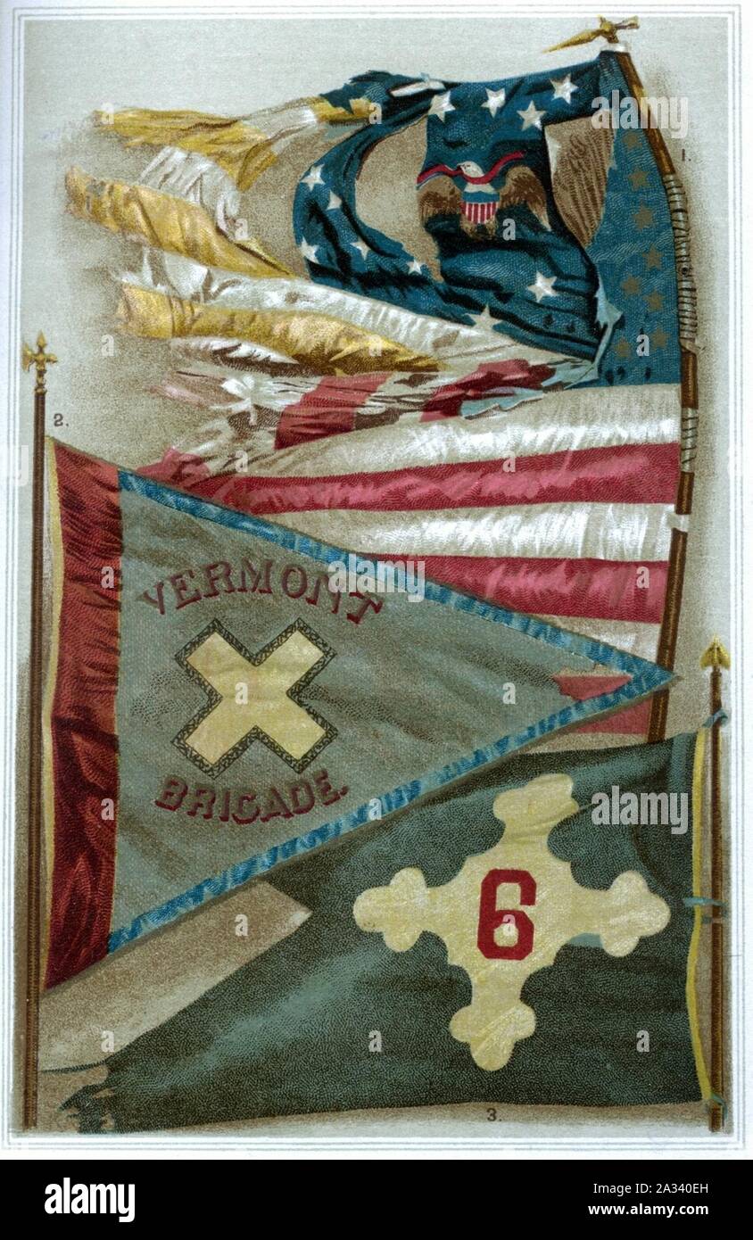 Famous Union Battle Flags 1 Stock Photo - Alamy