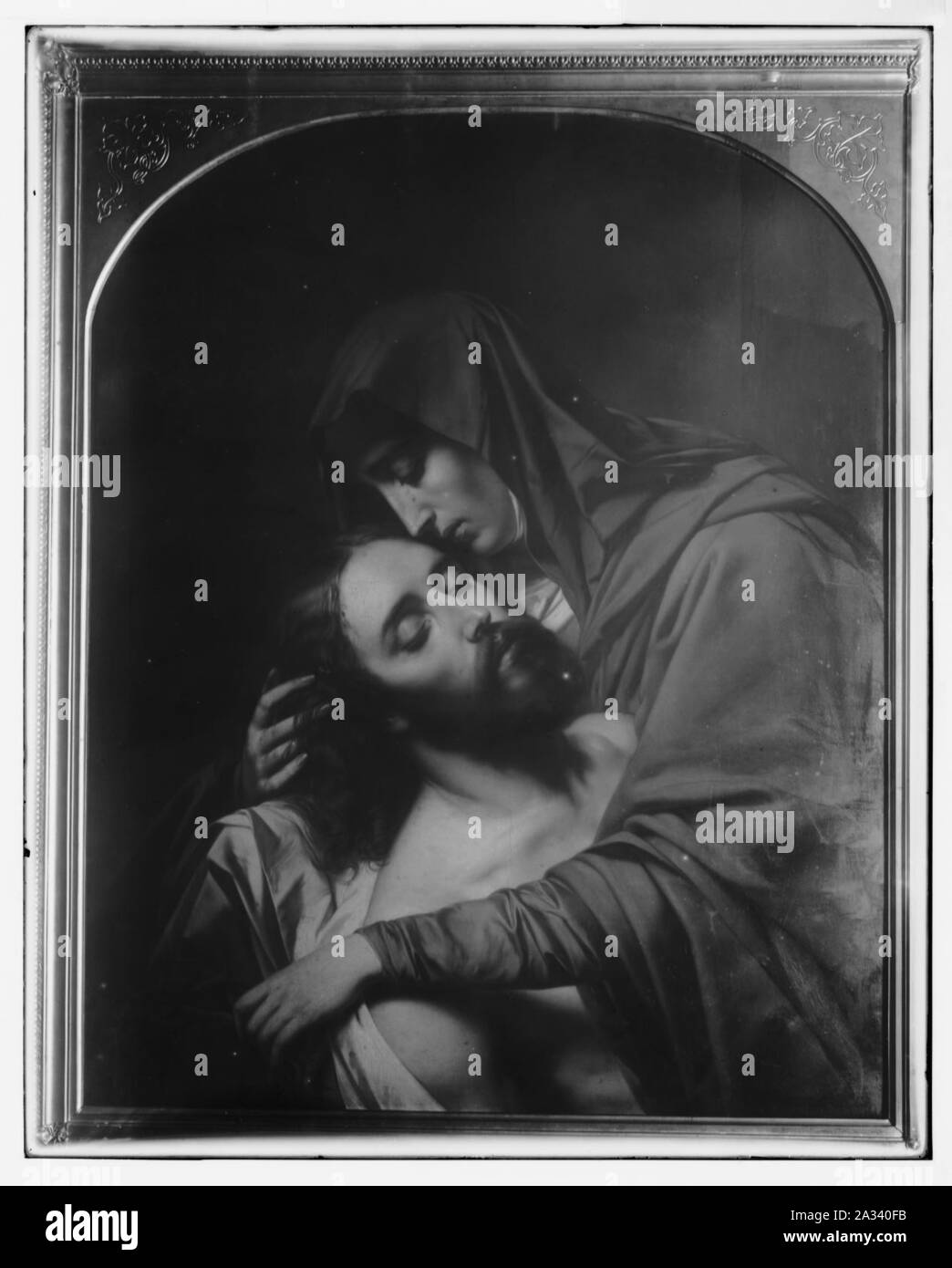 Famous religious paintings. The Sorrowful Mother, from Coreggio, in