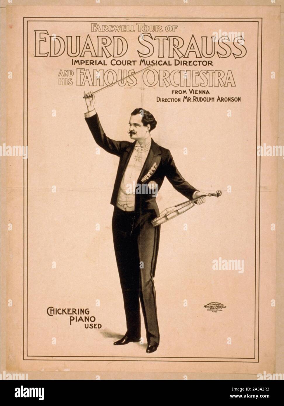 Farewell tour of Eduard Strauss, Imperial Court musical director and his famous orchestra from Vienna Stock Photo