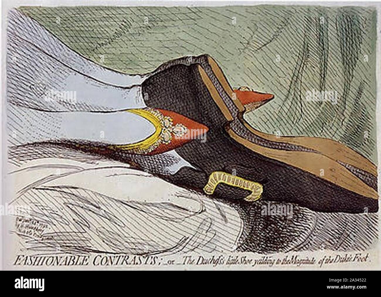 Fashionable contrasts james gillray Stock Photo - Alamy