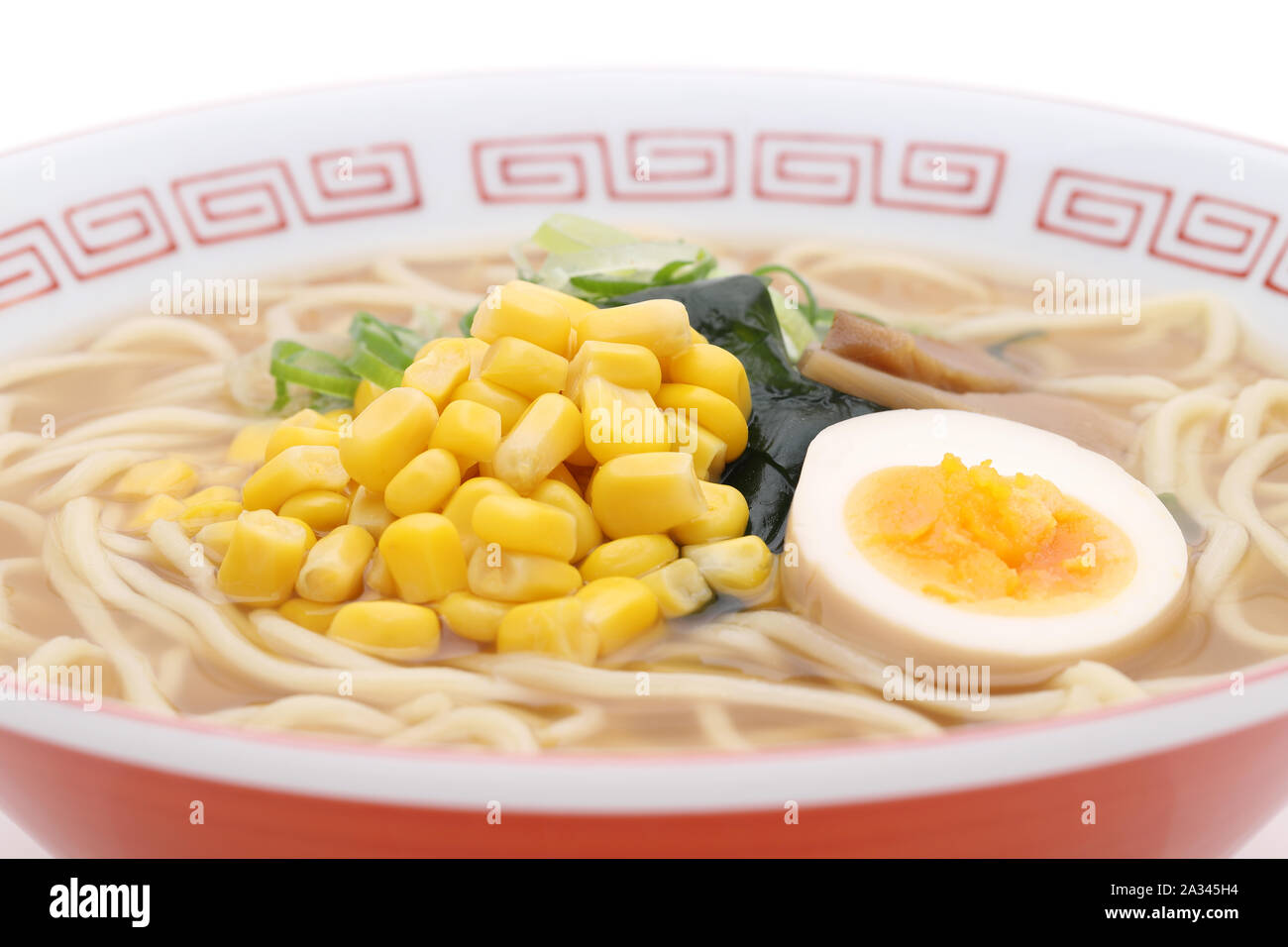 Japanese Miso ramen noodles in a bowl Stock Photo