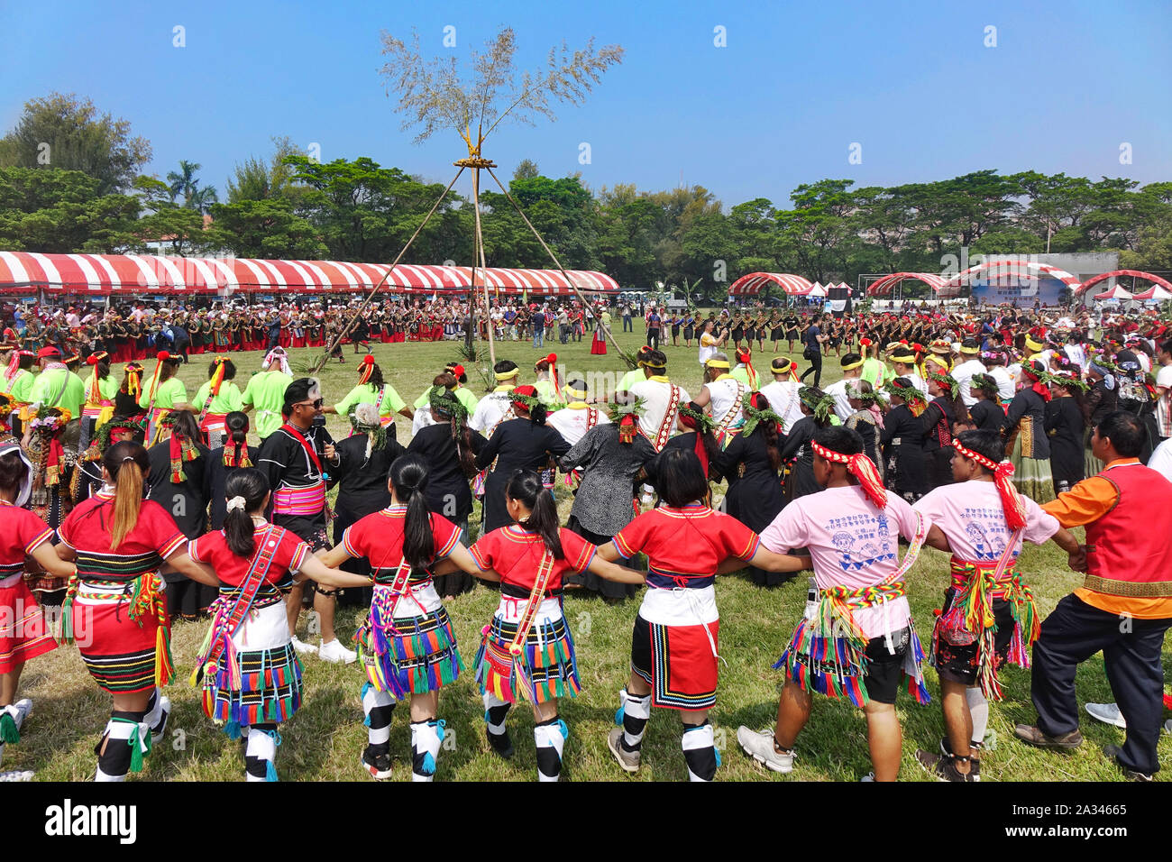 KAOHSIUNG, TAIWAN -- SEPTEMBER 28, 2019: Various indigenous tribes