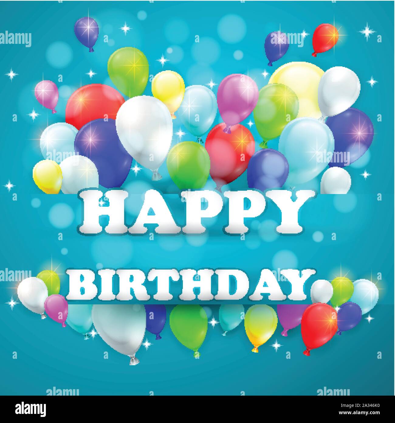 Birthday background with colorful balloons Stock Vector Image & Art - Alamy
