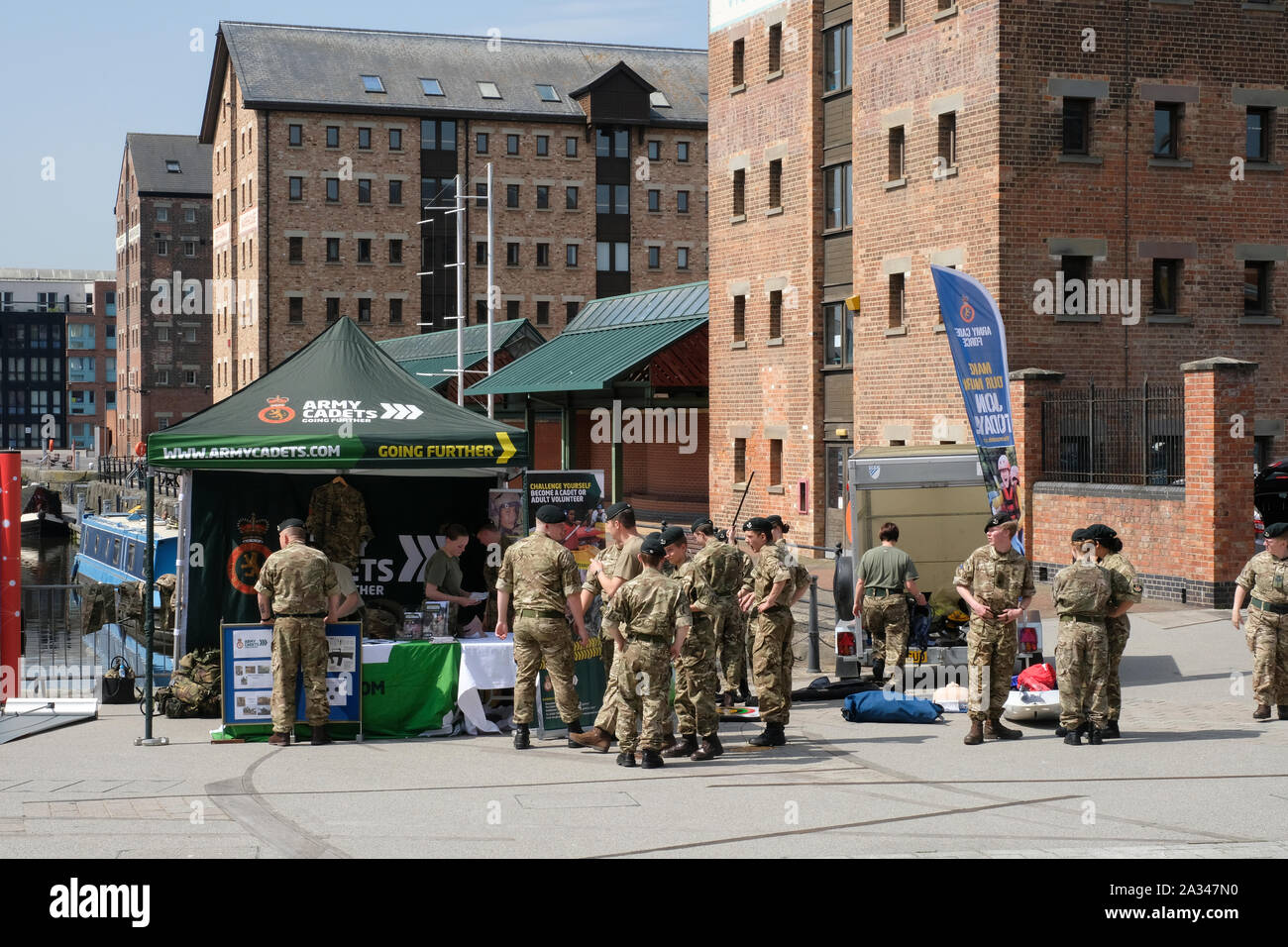 Celebration of Armed Forces Day in Gloucester Docks, southern England Stock Photo