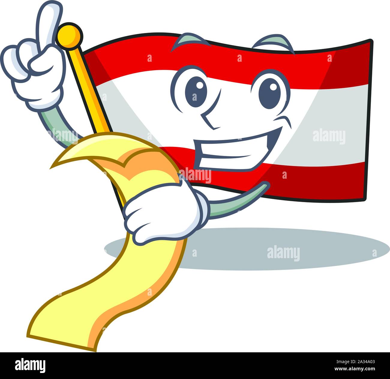 With menu flag austria mascot shape the character Stock Vector Image ...
