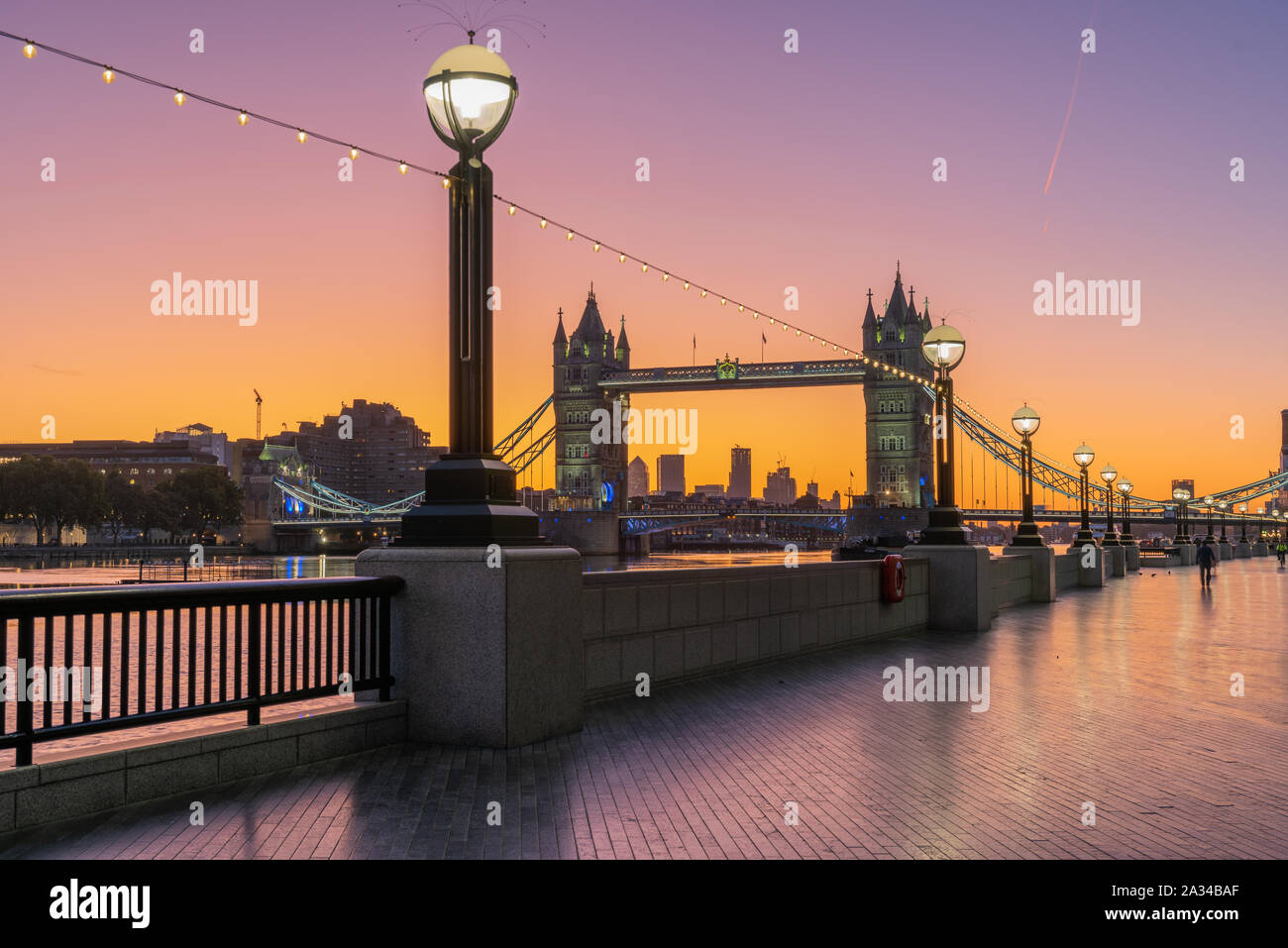 Tower Bridge Sunrise, London Stock Photo