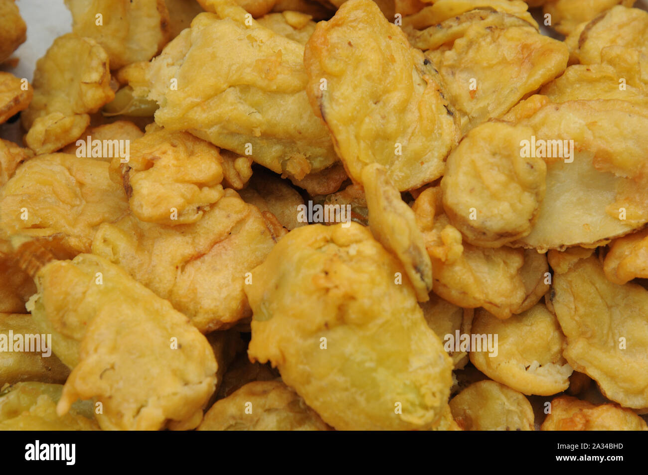 Fresh Fried Indian snacks Potatoes Bhaji or Pakoda bhaji, bhajji