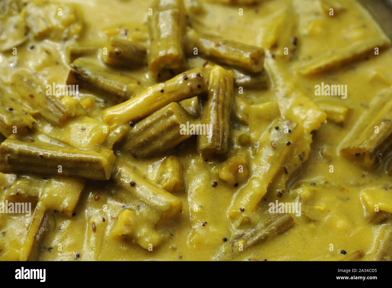 Indian Drumstick Curry or Shevga sheng bhaji or south indian Sambar