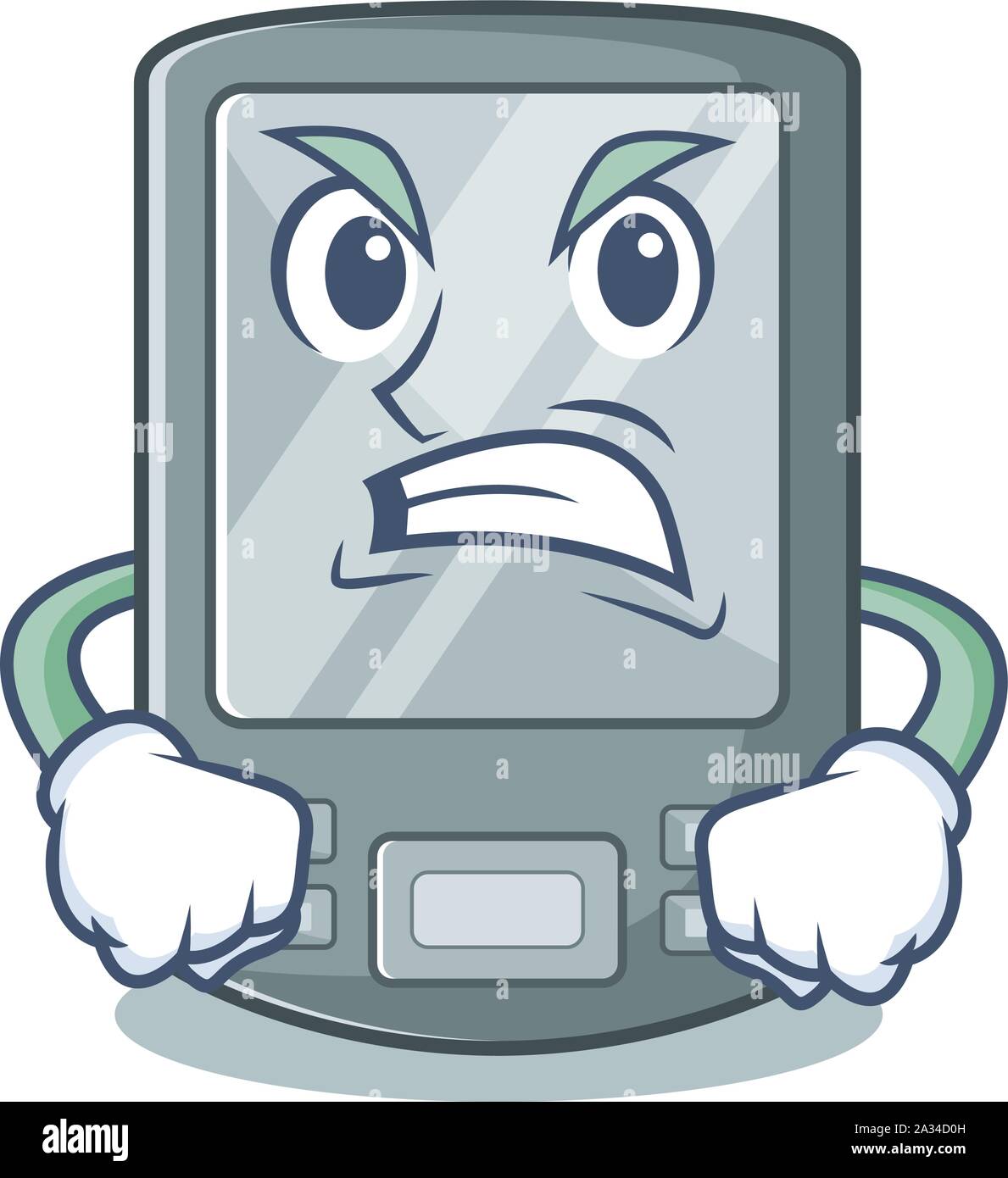 Angry personal digital assistant with mascot shape Stock Vector Image ...