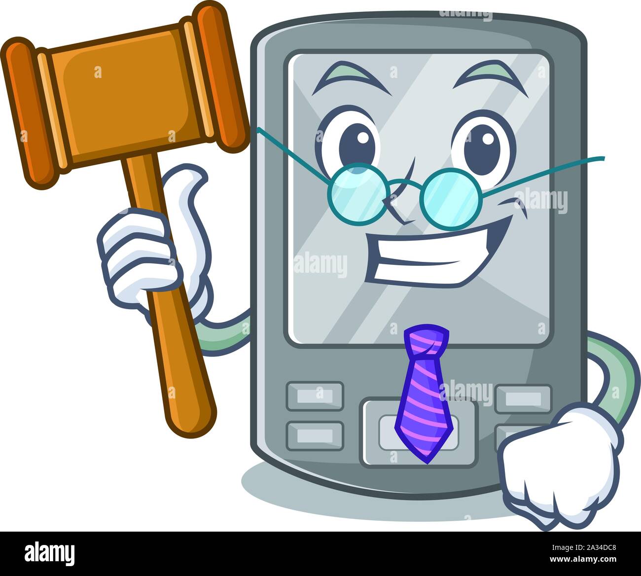 Judge personal digital toy assistant character shape Stock Vector Image ...