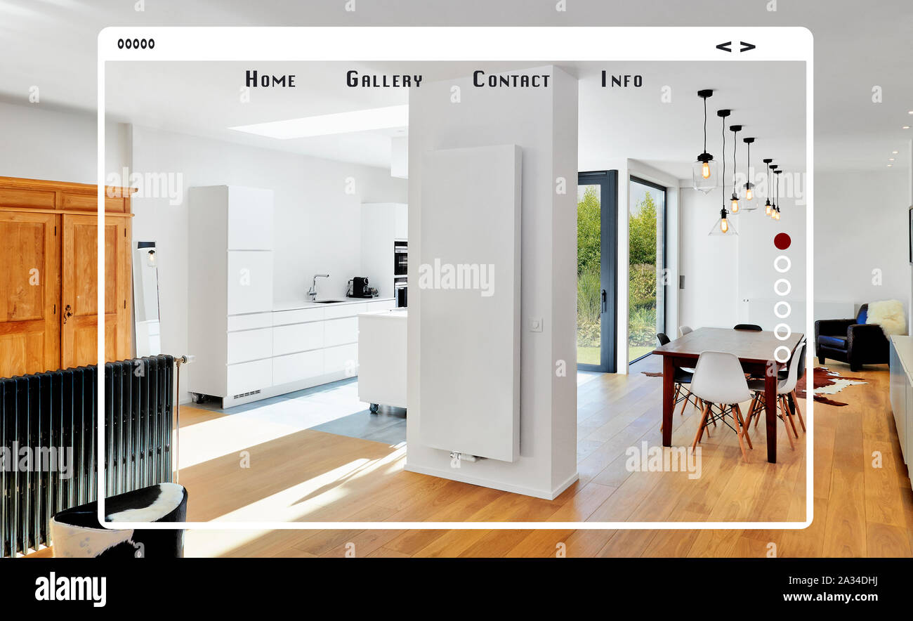 Modern Site Web Interface For Gallery Open Modern Kitchen From