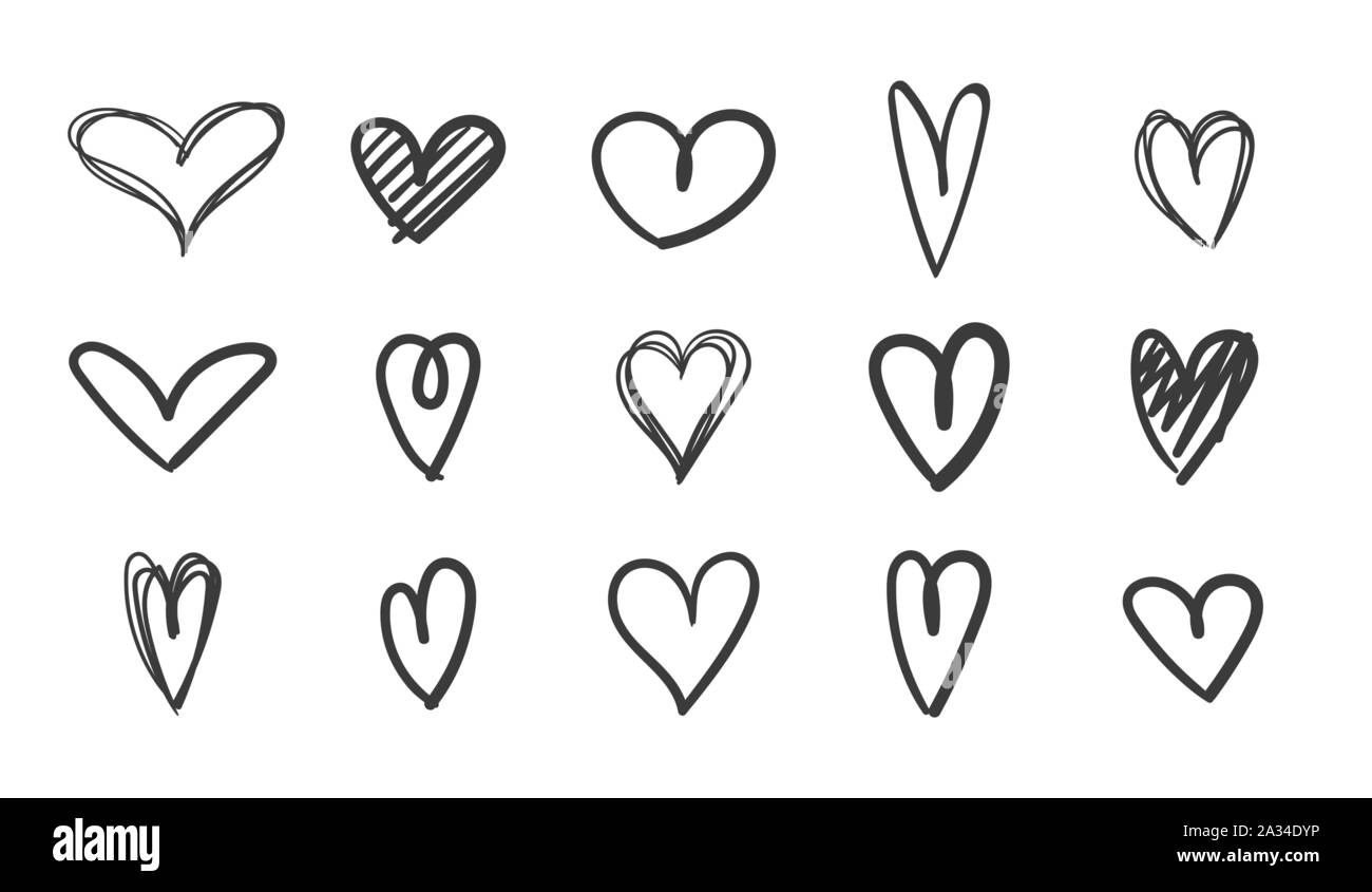 Heart sketch icon