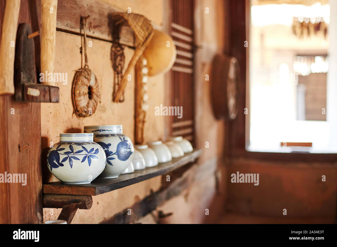 Korea traditional kitchen. Korean Folk Village in the city of Yongin
