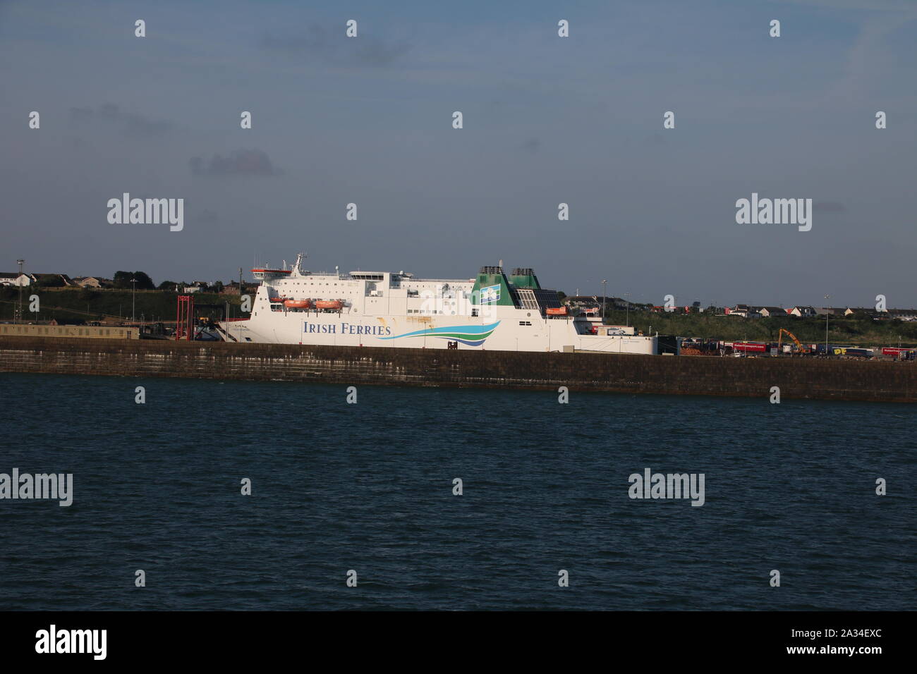 an Irish Ferries ferry docked at Rosslare, Ireland Stock Photo Alamy