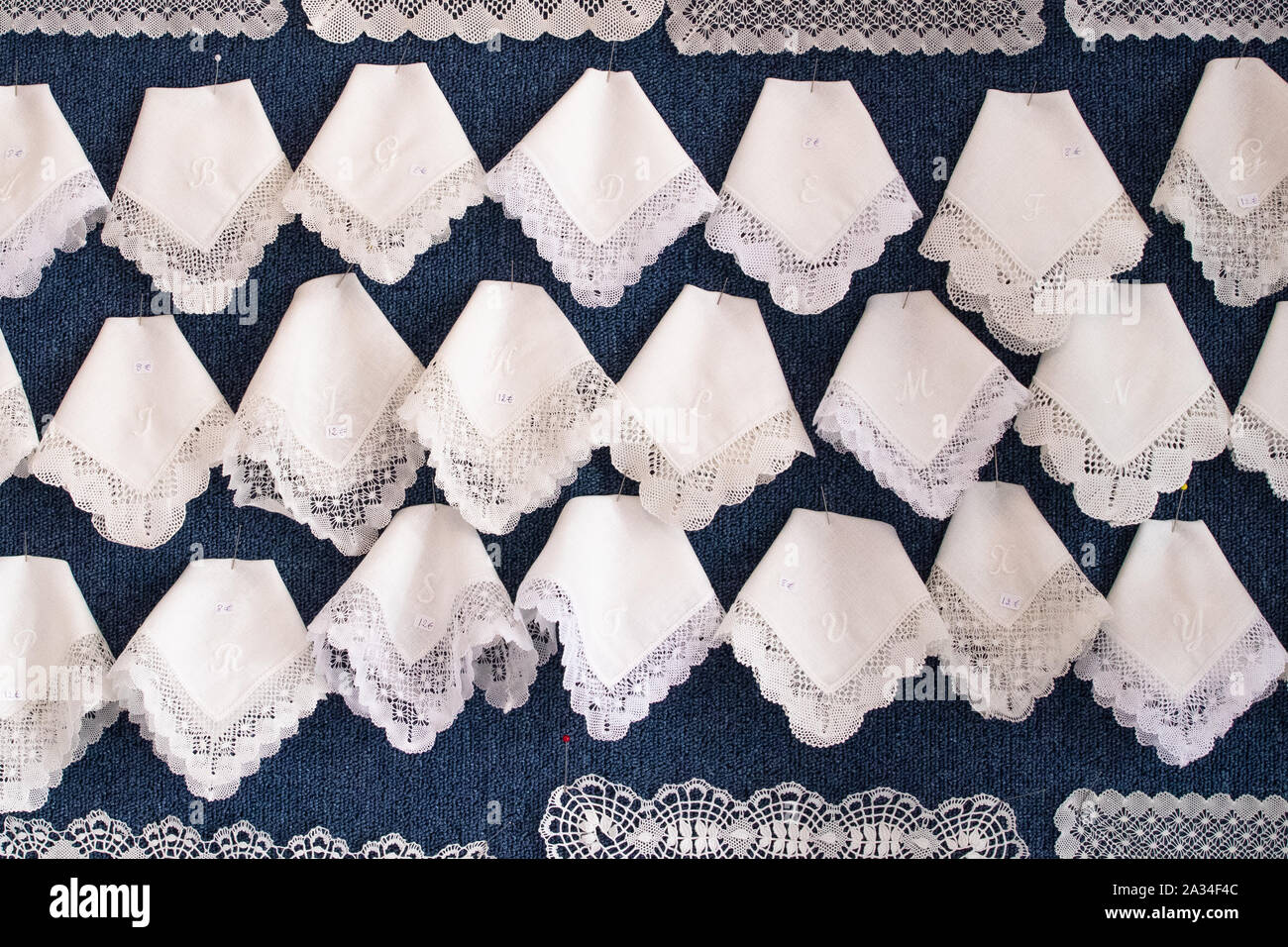 Lace handkerchiefs hi-res stock photography and images - Alamy