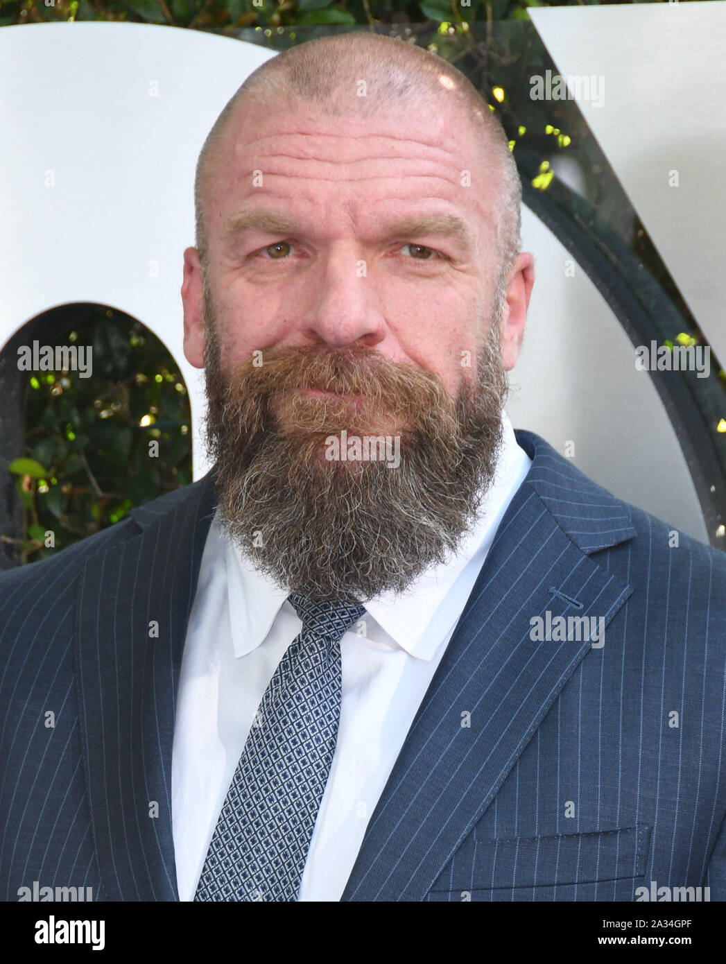 October 4, 2019, Los Angeles, California, USA: 04 October 2019 - Los Angeles, California - Paul Levesque, Triple H. WWE 20th Anniversary Celebration Marking Premiere Of WWE Friday Night SmackDown On FOX held at Staples Center. Photo Credit: Birdie Thompson/AdMedia (Credit Image: © Birdie Thompson/AdMedia via ZUMA Wire) Stock Photo