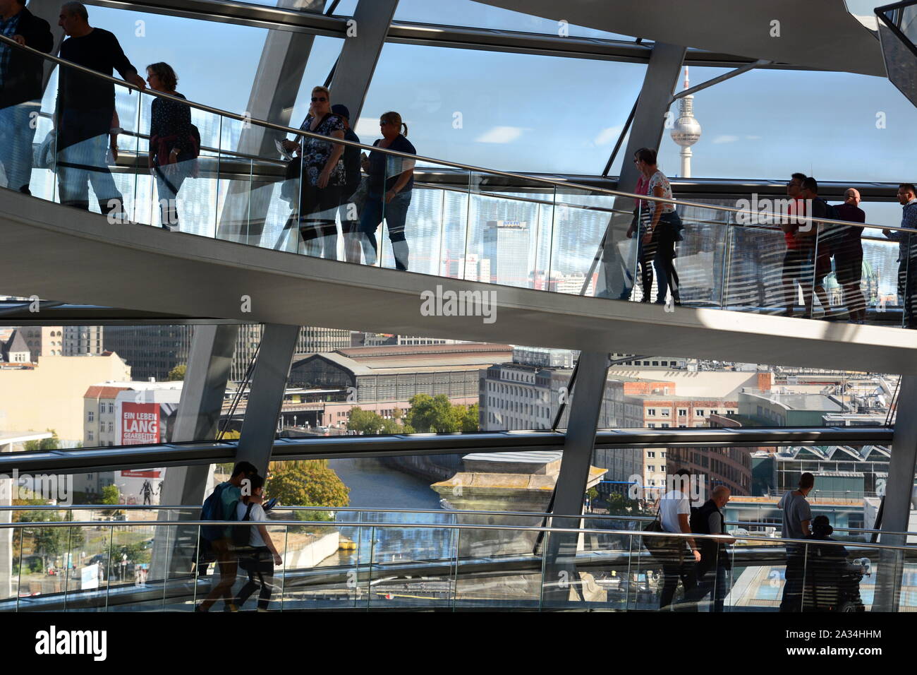 People on the Reichstag dome ramp. Berlin. Germany Stock Photo - Alamy