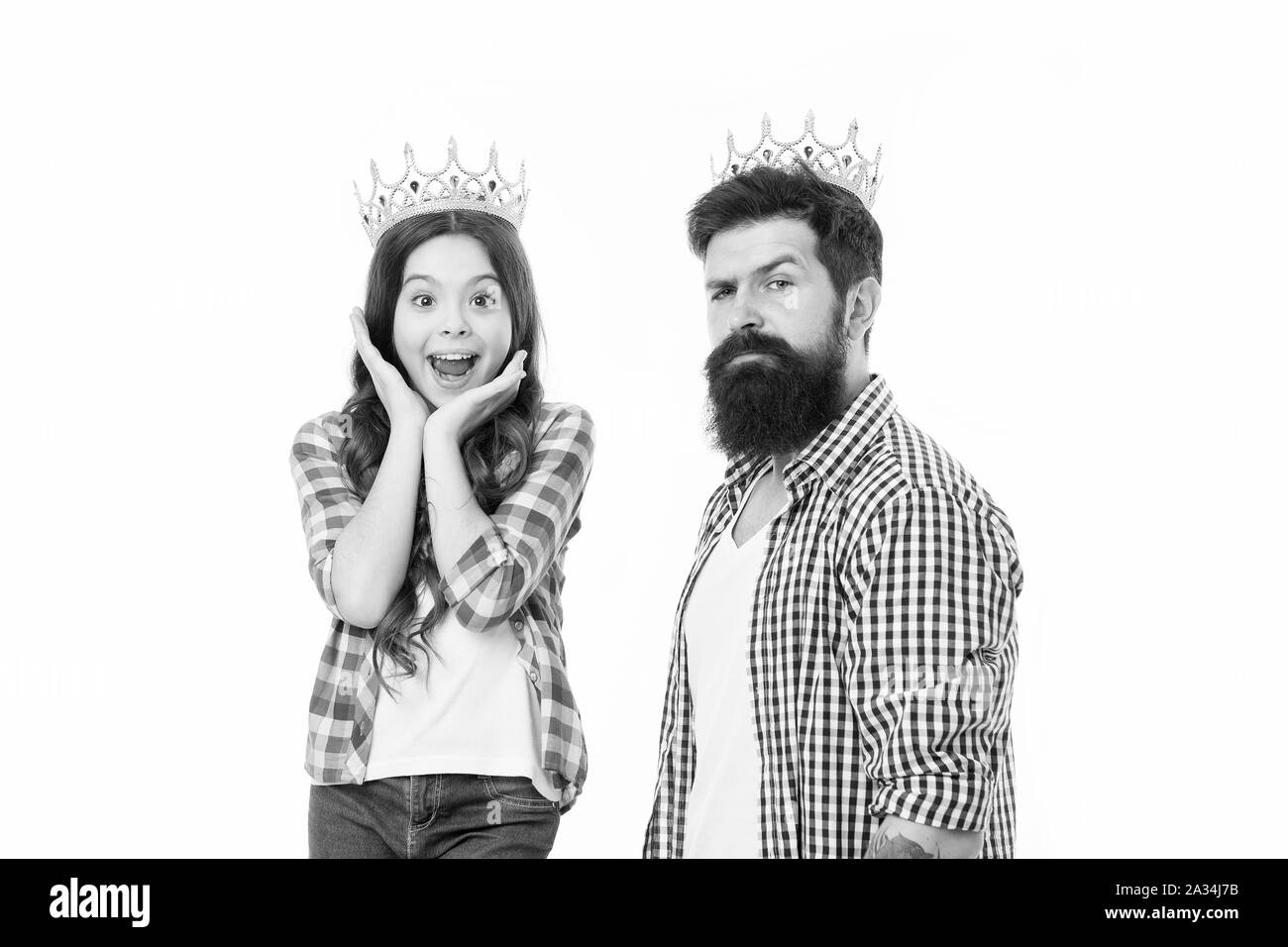 Princess girl father Black and White Stock Photos & Images - Alamy