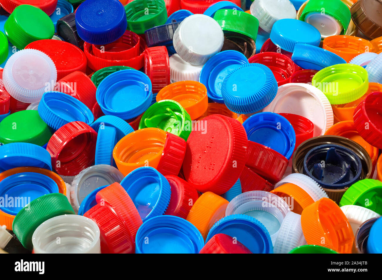 Colorful Plastic Bottle Caps Stock Photo Alamy
