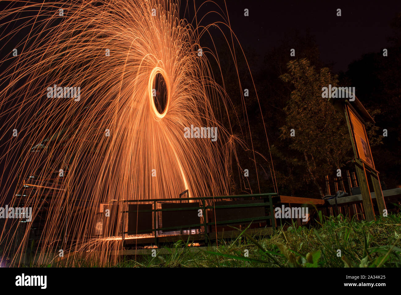 Steel wool long exposure Stock Photo Alamy
