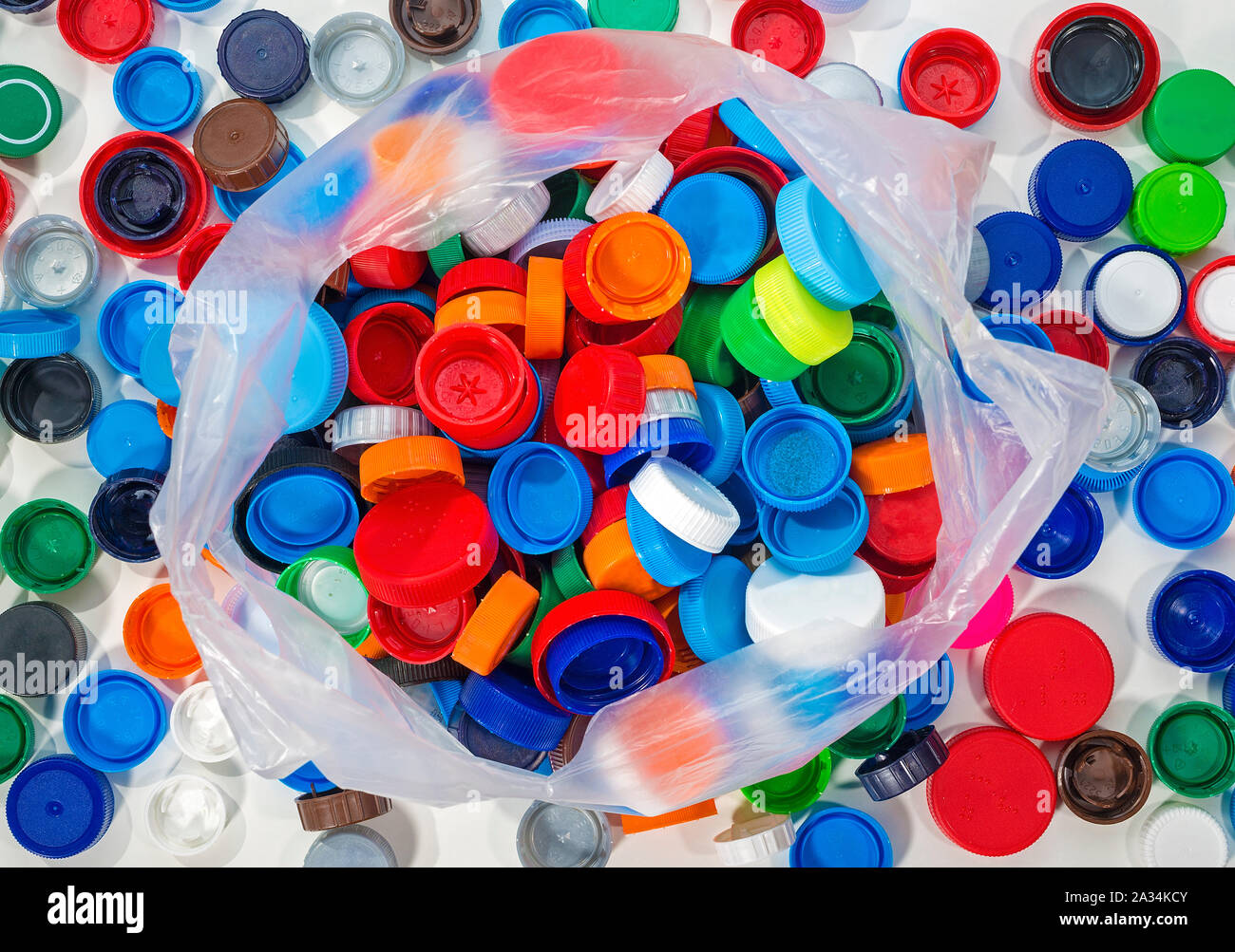 Colorful Plastic Bottle Caps Stock Photo Alamy