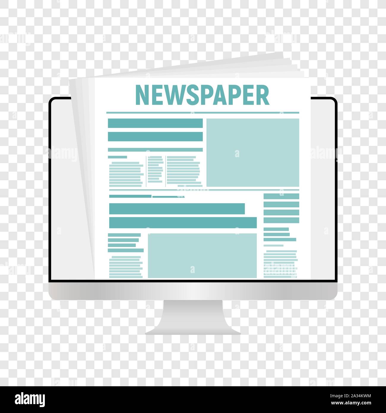 vector article writing design concept, flat style with article news ...