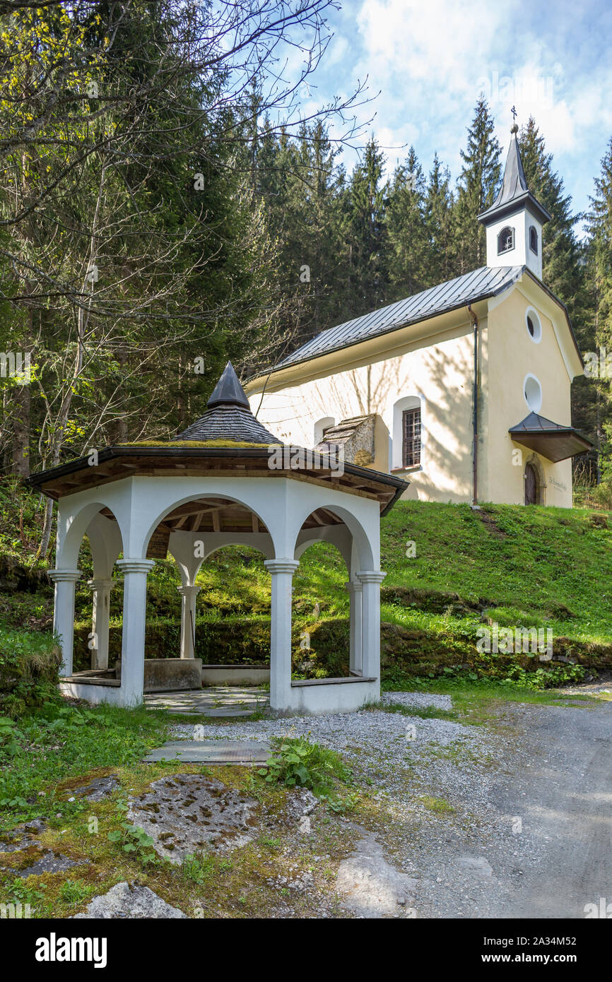 25 May, 2019. Austria, Bad Fusch. Bad Fusch chapel, St. Wolfgang church Stock Photo