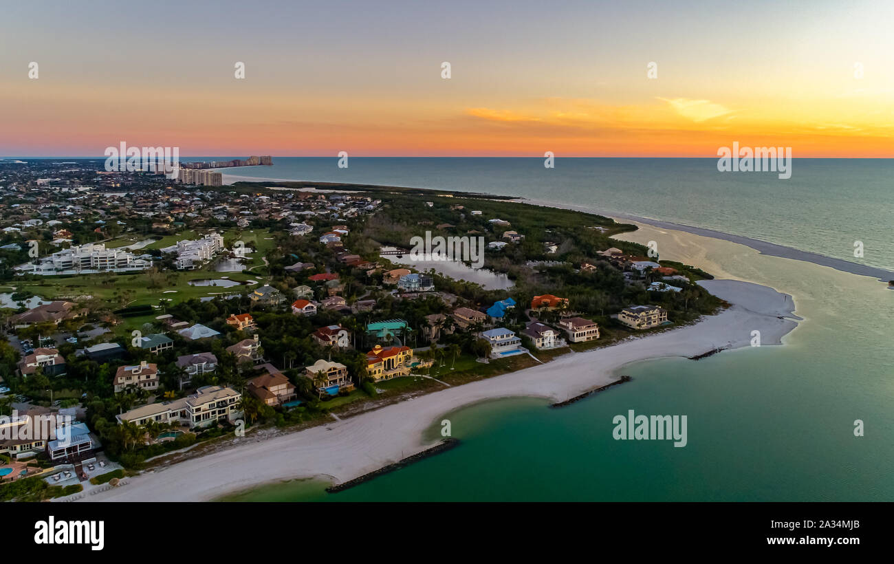 Marco Island Gulf of Mexico Beach Aerial photograph of Southwest Florida Ten Thousand Islands