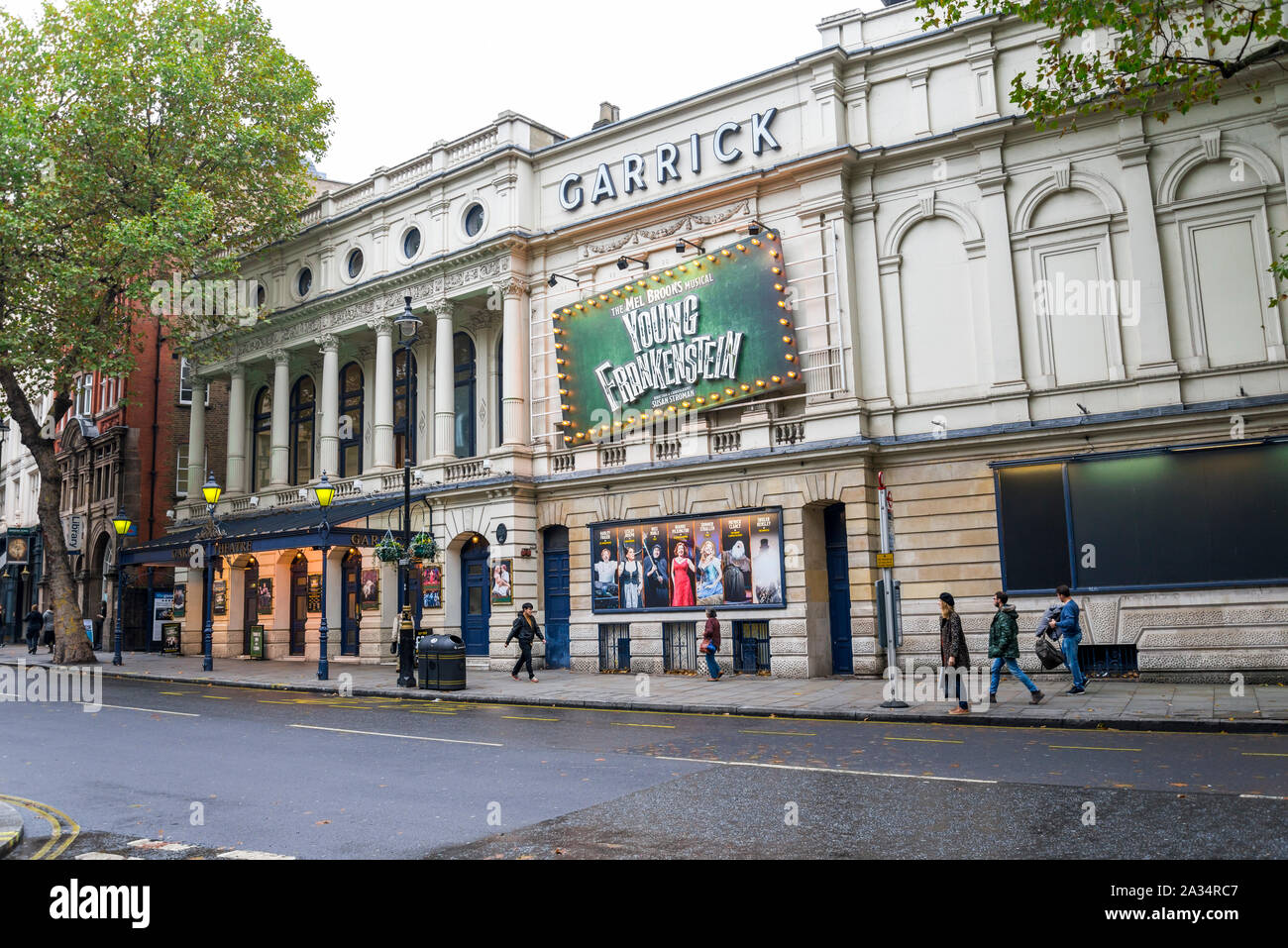 Garrick Theatre building on Charing Cross Road in London,  United Kingdom Stock Photo