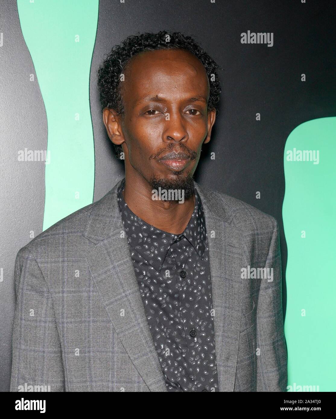 New York, NY, USA. 4th Oct, 2019. Barkhad Abdi at arrivals for HULU Celebrates Halloween with HULUWEEN, 221 West Broadway, New York, NY October 4, 2019. Credit: Eli Winston/Everett Collection/Alamy Live News Stock Photo