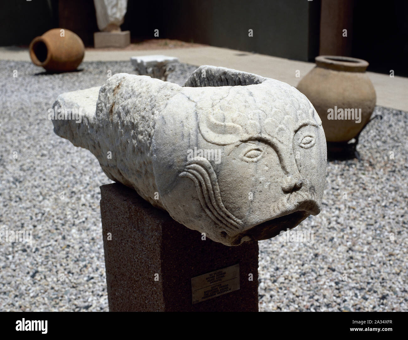 Gargoyle. Bizantine style. Museum of Pergamon. Turkey. Stock Photo