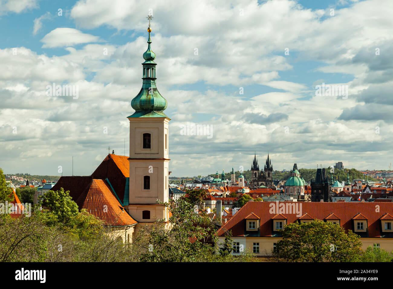 Church of Our Lady Victorious and The Infant Jesus of Prague. Stock Photo