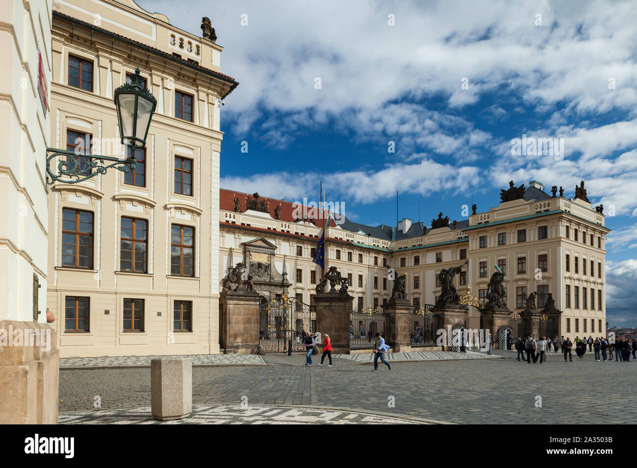 Hradcany square in Prague, Czechia. Stock Photo