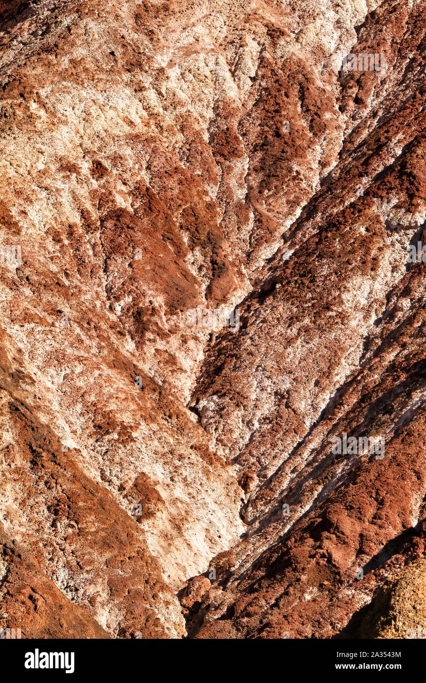 Smeared Rocks Beautiful and colorful mineral streaks and sediments in a old abandoned ...