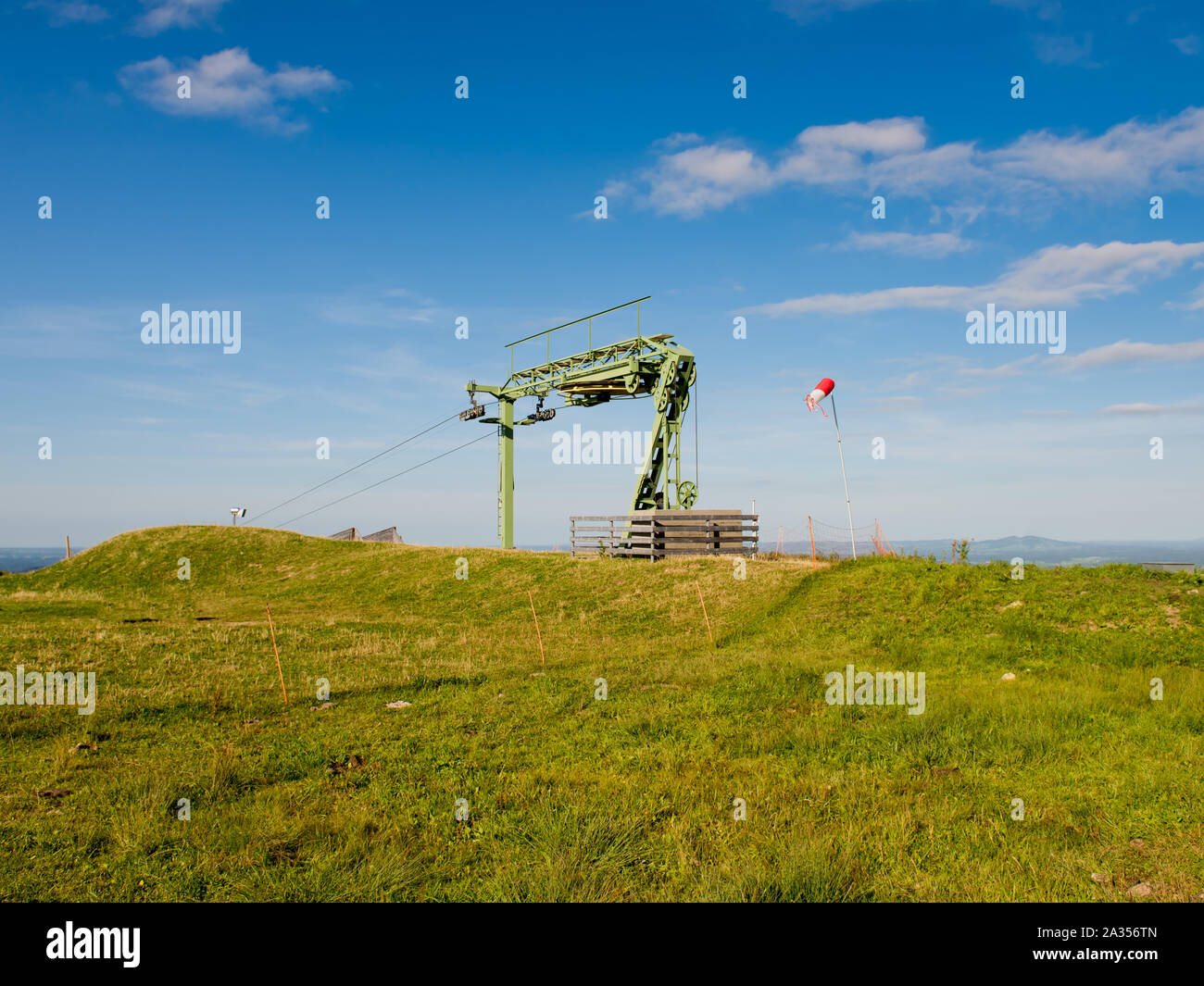 Chair lift terminal. Sking chair lift wheel Stock Photo Alamy