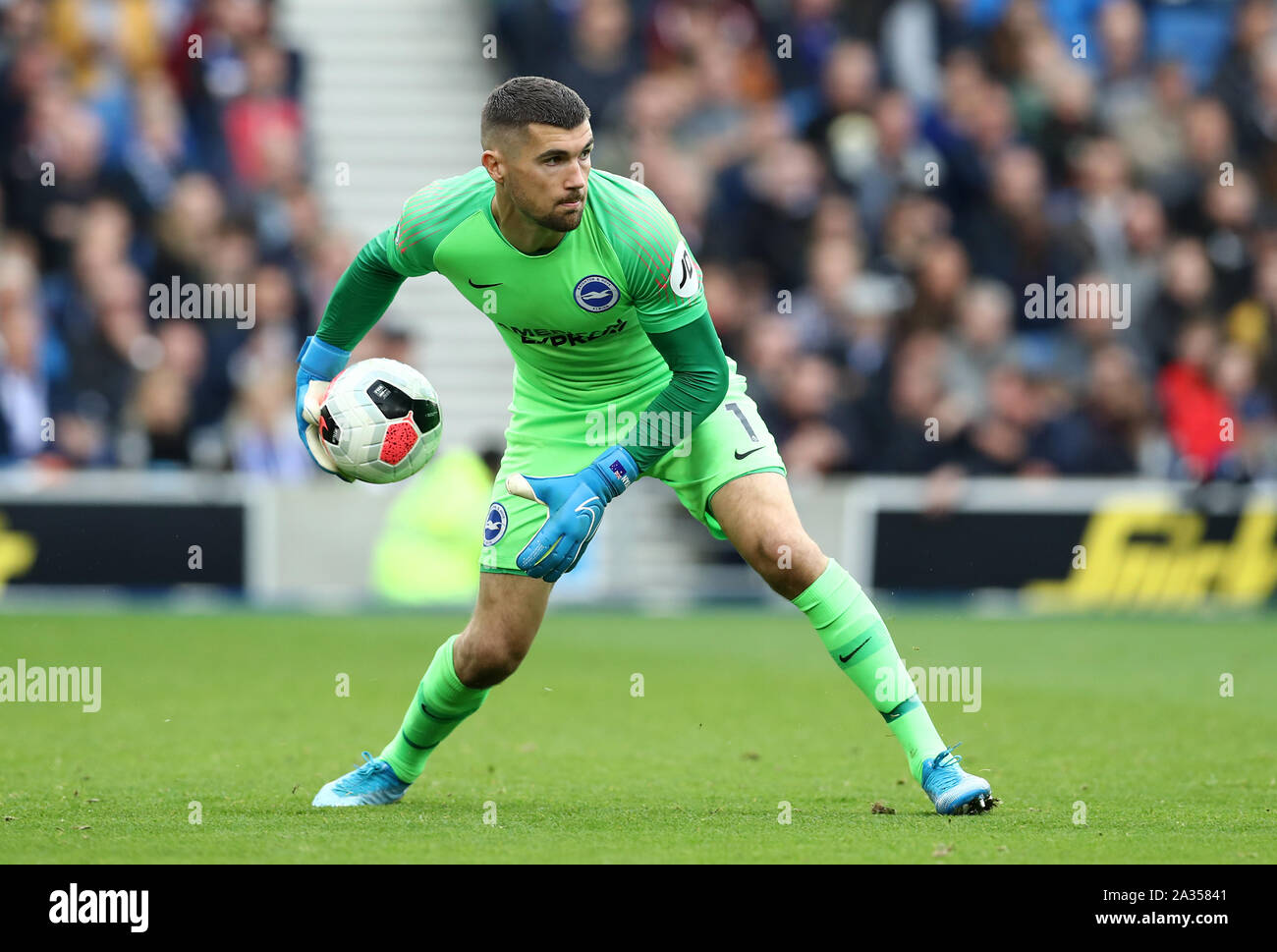 Brighton And Hove Albion Goalkeeper Mathew Ryan During The Premier League Match At The Amex Stadium Brighton Stock Photo Alamy