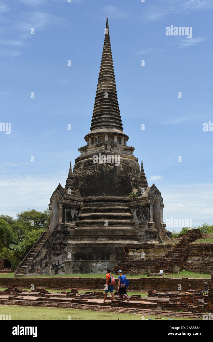 One of the three chedis at Wat Phra Si Sanphet, Ayutthaya, Thailand Stock Photo
