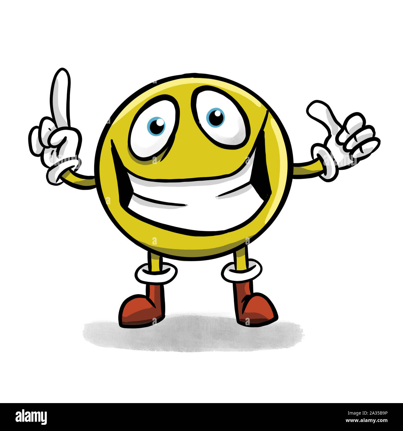 smiling emoji mascot character Stock Photo
