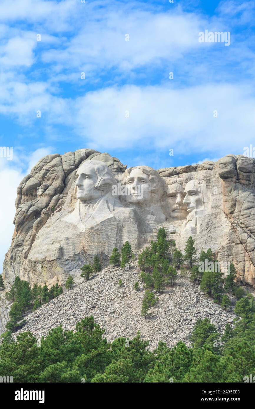mount rushmore national memorial near keystone, south dakota Stock